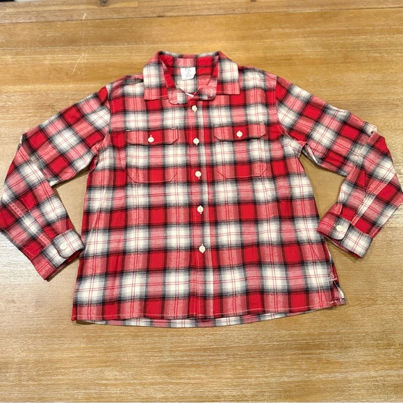 GAP Other - NWT Gap Kids Organic Cotton Flannel Red Plaid Button Front Shirt Sz XL/12‎